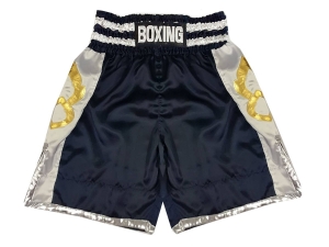 Custom Boxing Trunks : KNBSH-029-Navy